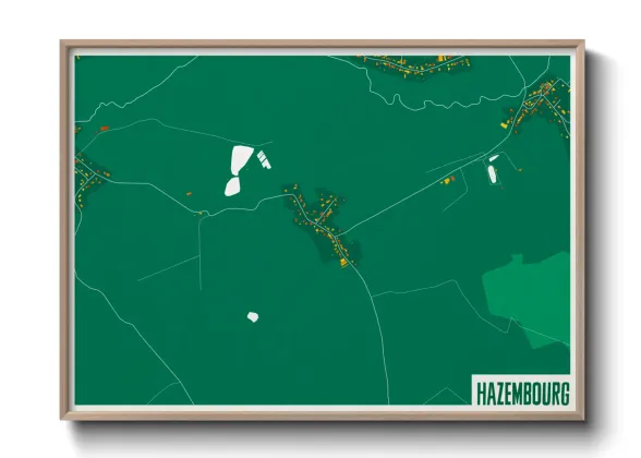 Une affiche de carte sur Hazembourg