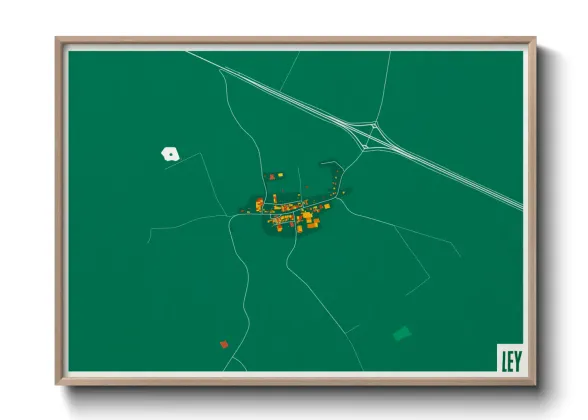 Une affiche de carte sur Ley