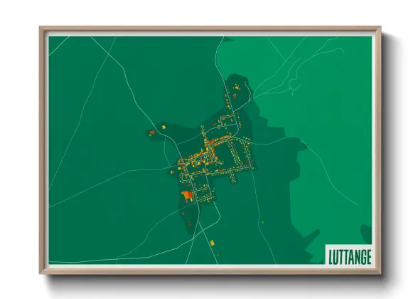 Une affiche de carte sur Luttange