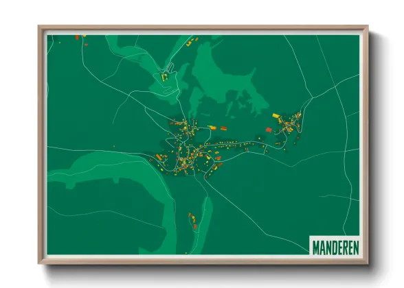Une affiche de carte sur Manderen