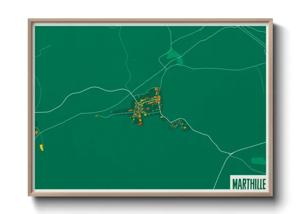 Une affiche de carte sur Marthille