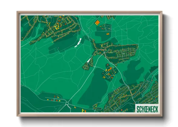 Une affiche de carte sur Schœneck