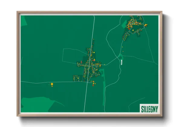 Une affiche de carte sur Sillegny