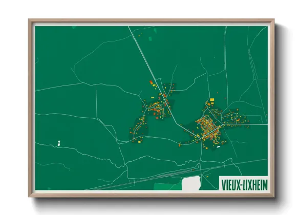 Une affiche de carte sur Vieux-Lixheim
