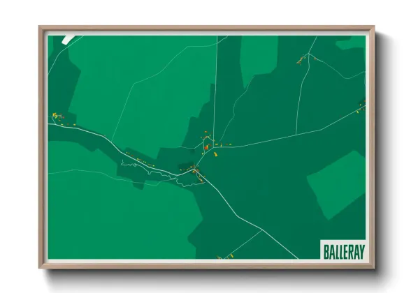 Une affiche de carte sur Balleray