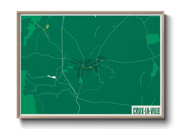 Une affiche de carte sur Crux-la-Ville