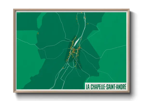 Une affiche de carte sur La Chapelle-Saint-André