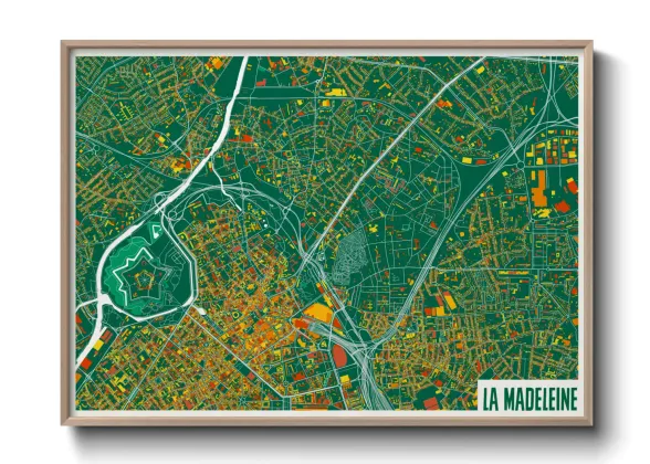 Une affiche de carte sur La Madeleine