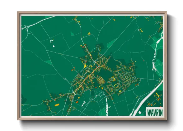 Une affiche de carte sur Wavrin