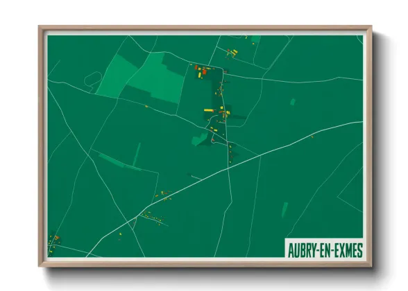 Une affiche de carte sur Aubry-en-Exmes