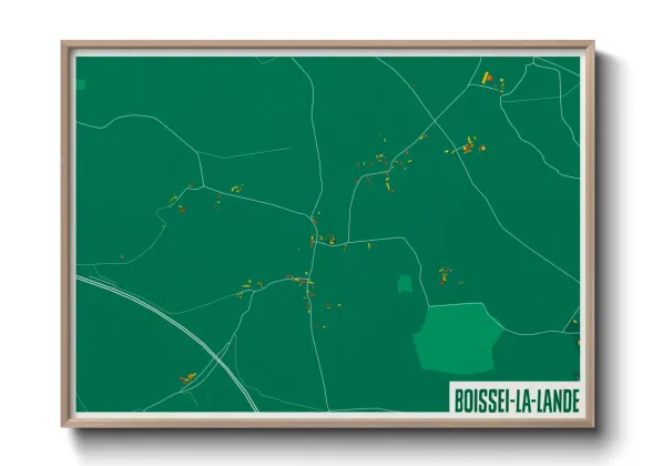 Une affiche de carte sur Boissei-la-Lande