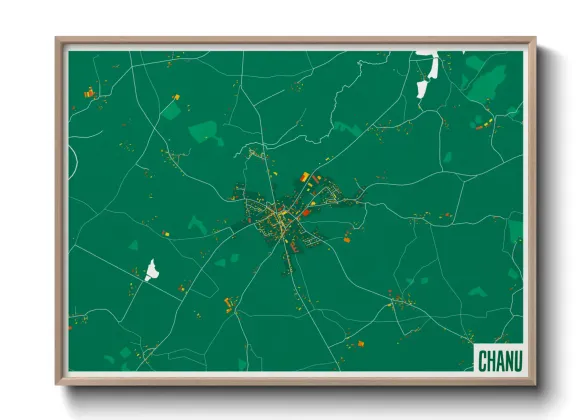 Une affiche de carte sur Chanu