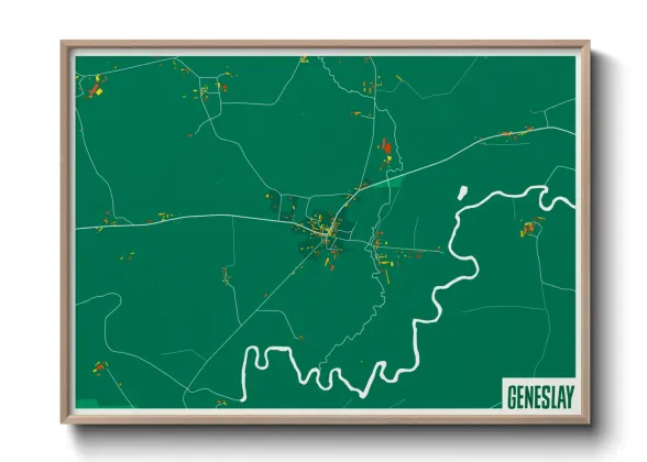 Une affiche de carte sur Geneslay