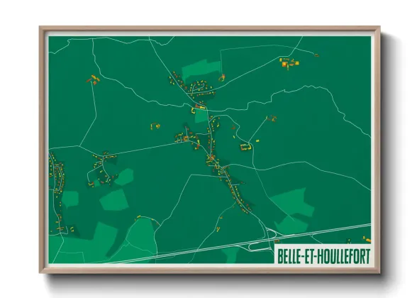 Une affiche de carte sur Belle-et-Houllefort