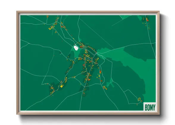 Une affiche de carte sur Bomy