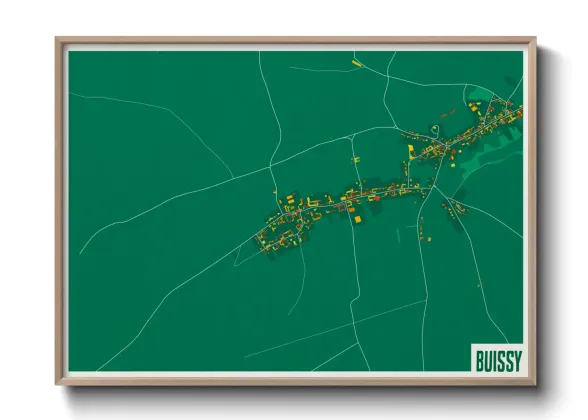 Une affiche de carte sur Buissy