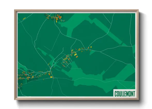 Une affiche de carte sur Coullemont