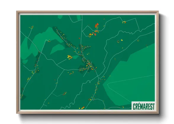 Une affiche de carte sur Crémarest