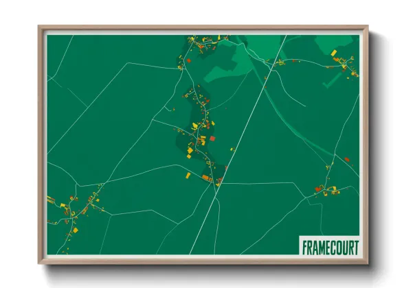 Une affiche de carte sur Framecourt