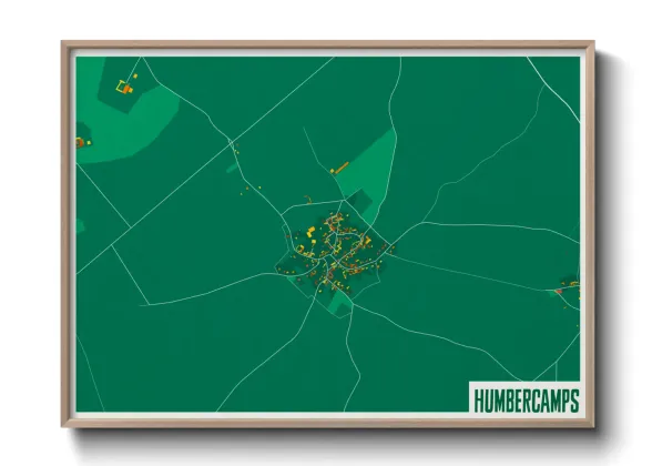 Une affiche de carte sur Humbercamps