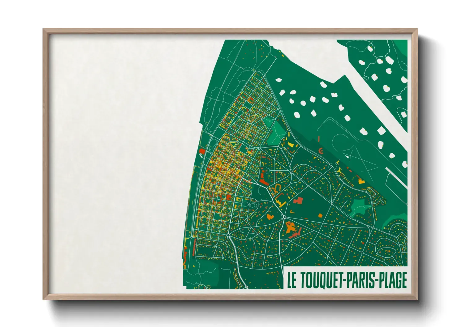 Un poster carteLe Touquet-Paris-Plage