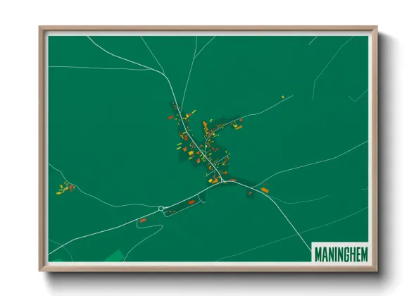 Une affiche de carte sur Maninghem