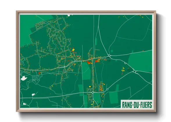 Une affiche de carte sur Rang-du-Fliers