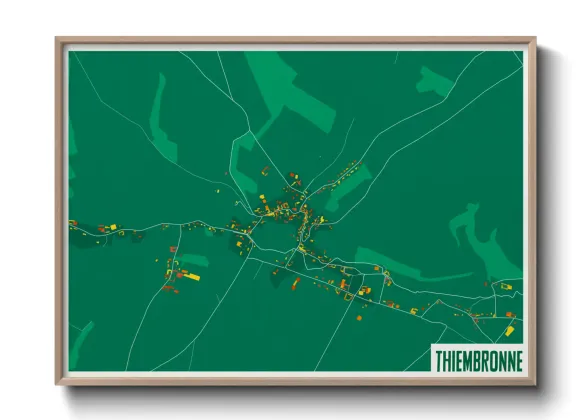Une affiche de carte sur Thiembronne