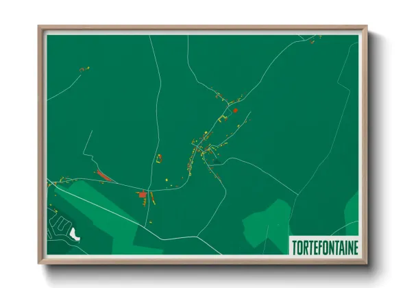 Une affiche de carte sur Tortefontaine