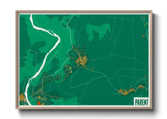 Une affiche de carte sur Parent