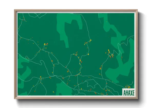 Une affiche de carte sur Ahaxe