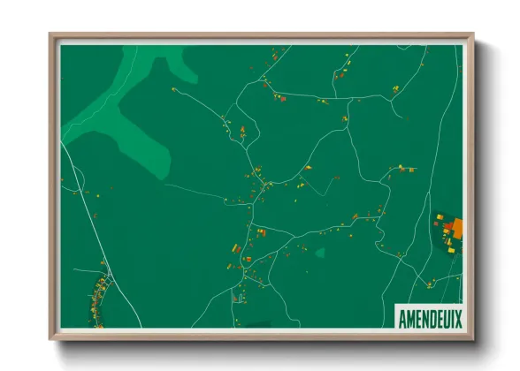 Une affiche de carte sur Amendeuix