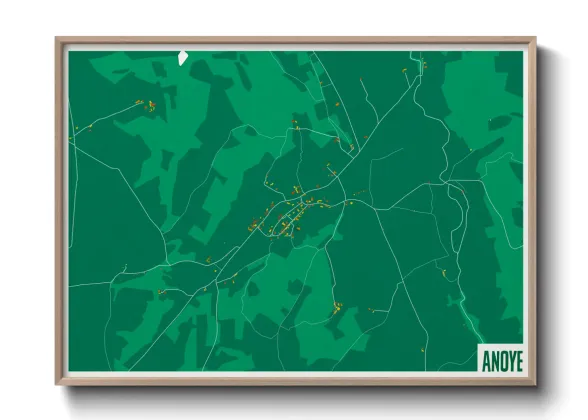 Une affiche de carte sur Anoye