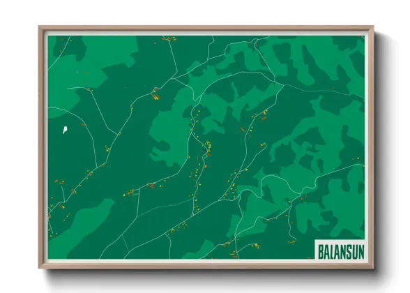 Une affiche de carte sur Balansun