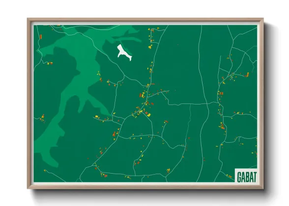 Une affiche de carte sur Gabat