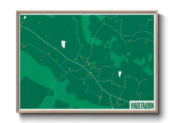 Une affiche de carte sur Hagetaubin