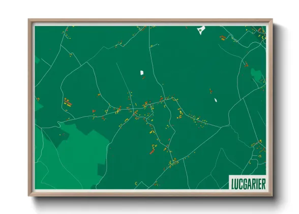 Une affiche de carte sur Lucgarier