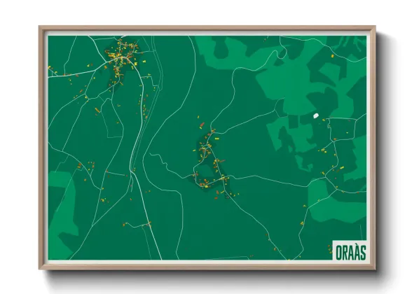 Une affiche de carte sur Oraàs