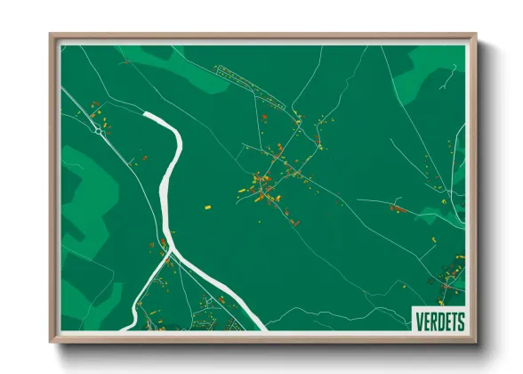 Une affiche de carte sur Verdets