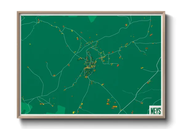Une affiche de carte sur Meys