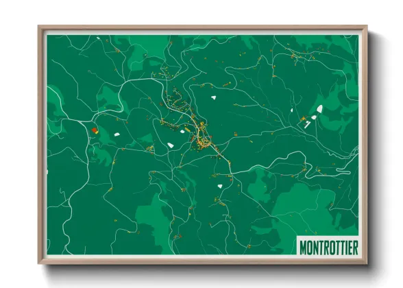 Une affiche de carte sur Montrottier