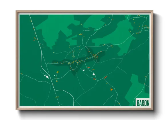 Une affiche de carte sur Baron