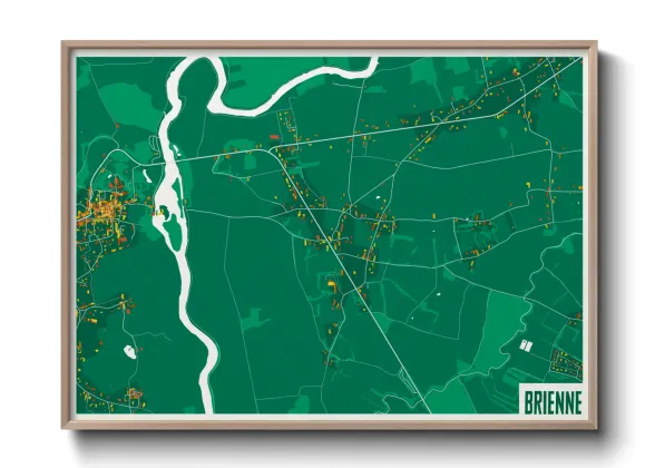 Une affiche de carte sur Brienne