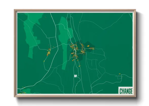 Une affiche de carte sur Change
