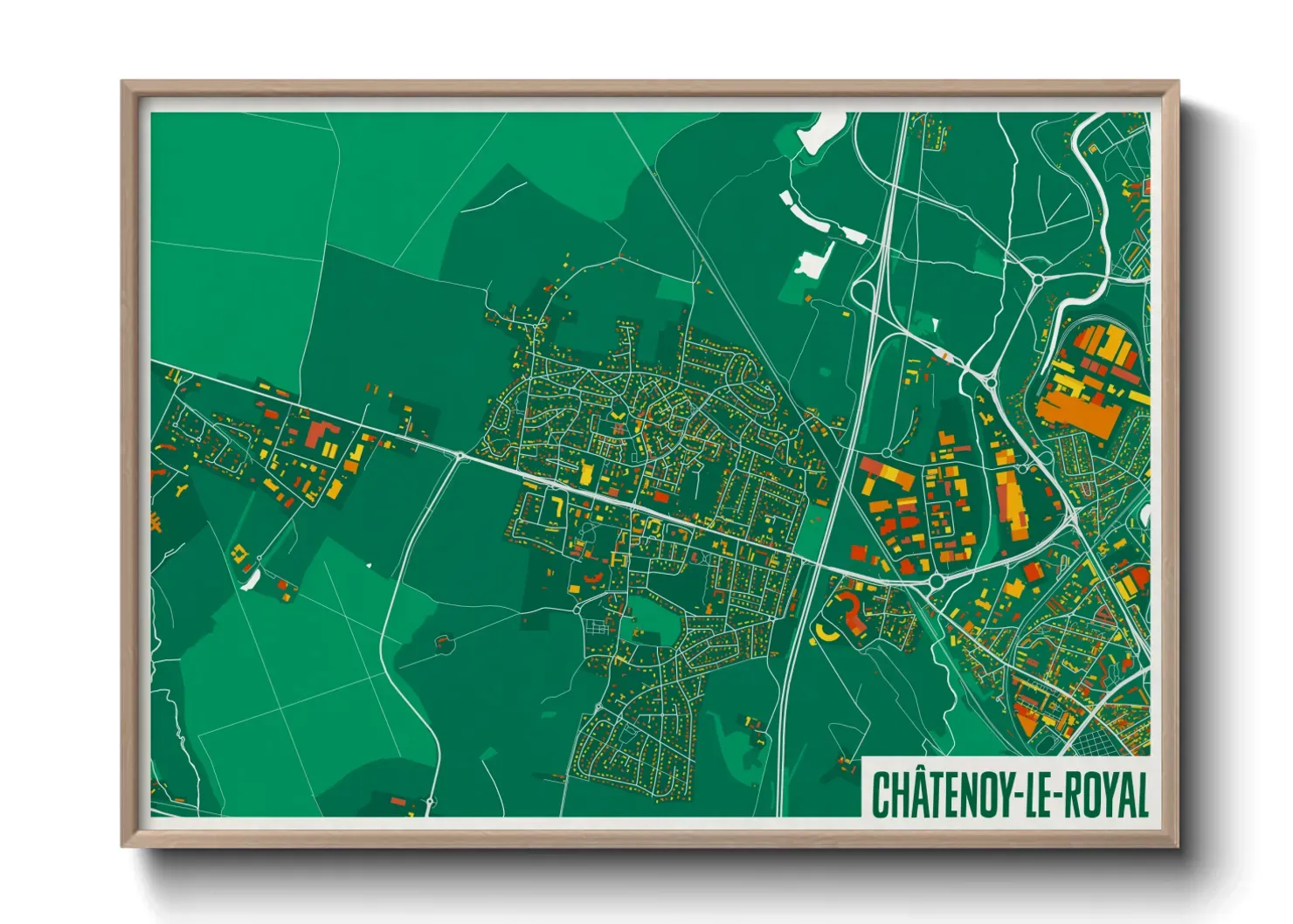 Un poster carteChâtenoy-le-Royal