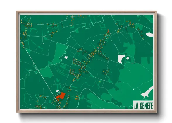 Une affiche de carte sur La Genête