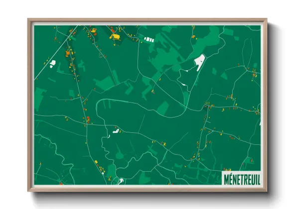 Une affiche de carte sur Ménetreuil