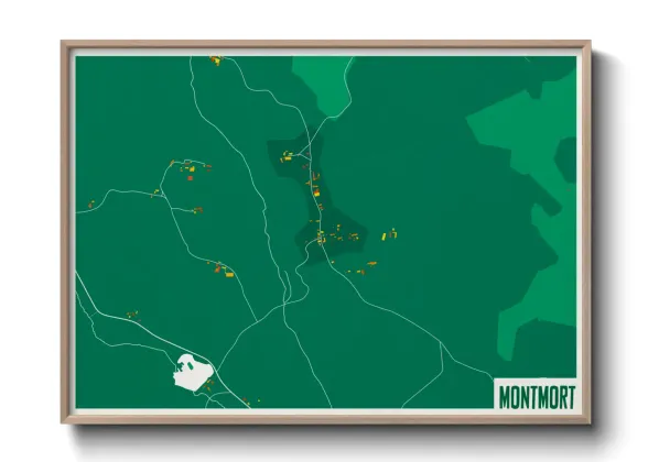 Une affiche de carte sur Montmort