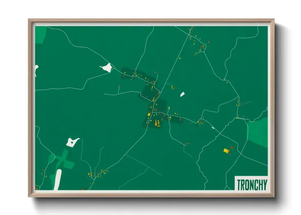 Une affiche de carte sur Tronchy