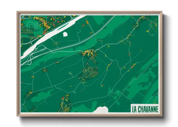 Une affiche de carte sur La Chavanne